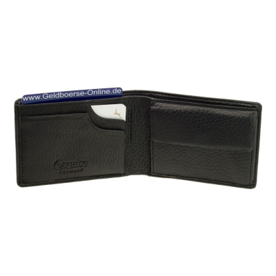 Esquire Deer, Mini Geldbörse aus Hirschleder 2203-09 Schwarz. Sehr weiches Leder