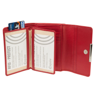 Esquire, Damen Portemonnaie HELENA 1268-50 Rot RFID Schutz