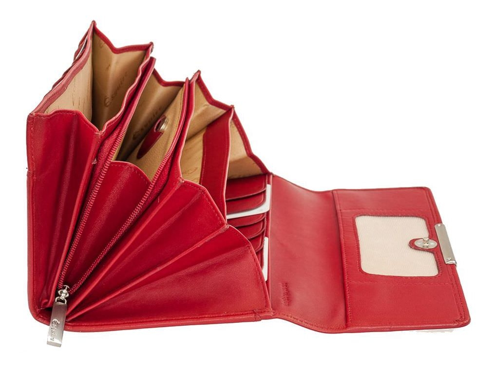 Esquire Großer Damen Geldbeutel Helena 1247-50 Rot Rfid Damengeldbörse Leder 