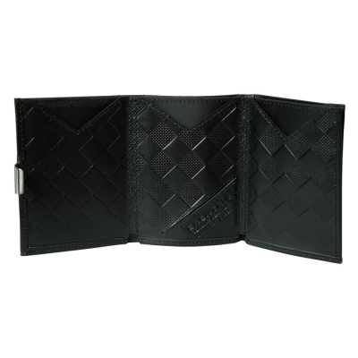 Exentri Wallet EX021 Black Chess Portemonnaie Kartenetui aus Leder. RFID Schutz