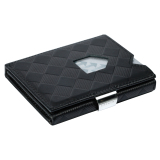 Exentri Wallet EX021 Black Chess Portemonnaie Kartenetui aus Leder. RFID Schutz