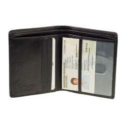 Esquire Geldbörse ohne Münzfach Compact 3026-38 Schwarz, Kartenetui