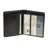 Esquire Geldbörse ohne Münzfach Compact 3026-38 Schwarz, Kartenetui