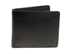 Esquire Geldbörse Compact 2224-38 Schwarz, Leder Geldbeutel