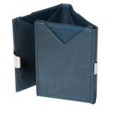 Exentri Wallet EX015 Blue Geldbörse Kartenetui aus Leder. Mit RFID Schutz.