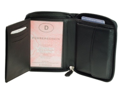 Esquire Duo Leder Geldbörse 0956-59 Schwarz...