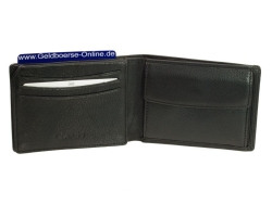 Esquire Duo Leder kleine Geldbörse 2200-59 Schwarz Minigeldbeutel