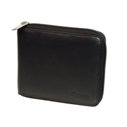 Geldbörse mit umlaufenden Reißverschluss Esquire SILK 2256-01 Schwarz Leder