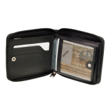 Geldbörse mit umlaufenden Reißverschluss Esquire SILK 2256-01 Schwarz Leder