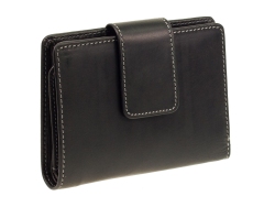 Esquire Dallas, Leder Damengeldbörse 1277-08 Schwarz...