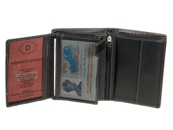 Esquire Dallas, Leder Geldbörse 0484-08 Schwarz...