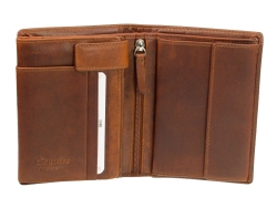 Esquire Dallas, Leder Geldbörse 0484-08 Braun Geldbeutel Portemonnaie Leder