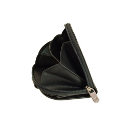 kleine Damenbörse mit Reißverschluss Esquire New Silk Schwarz Mini Portemonnaie