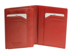 Esquire New Silk Ausweisetui Brieftasche Kartenetui Rot...