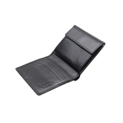 Minigeldbörse Esquire New Silk Schwarz kleiner Geldbeutel Leder Portemonnaie