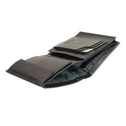 Portemonnaie mit Card-Safe und Geheimfach Esquire Silk Schwarz Geldbörse Leder