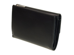 Esquire New Silk Damengeldbörse Schwarz Portemonnaie Leder Geldbeutel Wallet