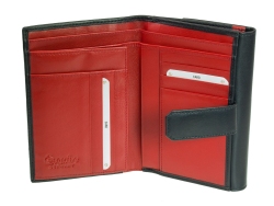 Esquire New Silk Color Damenportemonnaie Schwarz/Rot...
