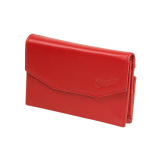 Damen Schlüsseletui mit Kartenfach / Minigeldbörse Esquire New Silk Leder Rot