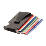 Premium Kreditkartenetui Scheinklammer aus Carbon RFID Schutz 1-15 Kreditkarten