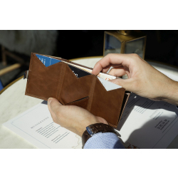 Exentri Wallet BLACK CUBE Kreditkartenetui Geldbörse Leder Schwarz RFID Schutz