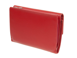 Esquire New Silk Damengeldbörse Rot Portemonnaie Leder Geldbeutel Wallet