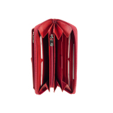 große Damengeldbörse mit Handysteckfach Esquire Silk Rot Leder Clutch Wallet