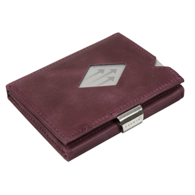 Damen Exentri Wallet Purple Kreditkartenetui Geldbörse Leder Lila RFID Schutz
