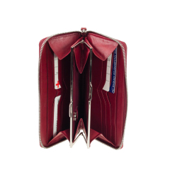 große Damengeldbörse Esquire Comfort 1964-28 Rot Leder Knipsbörse Wallet