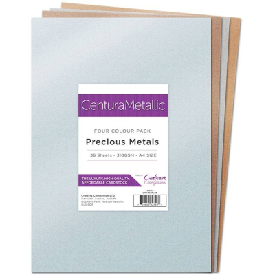 Crafter´s Companion Centura Metallic, A4, 310g, 36 Blatt, Precious Metals