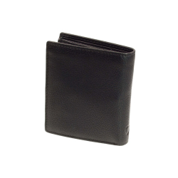 kleine Geldbörse Hochformat Strellson Harrison Q6 Leder Schwarz Miniportemonnaie