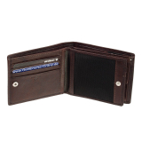 Geldbörse Querformat Strellson Jefferson H8 Leder Portemonnaie Braun RFID Schutz