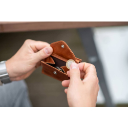 Exentri Multiwallet mit Münzfach Sand Braun Portemonnaie RFID Leder Slim Wallet