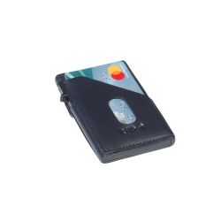 Slim Secure Kreditkartenetui Münzfach Tony Perotti Vegetale RFID Blau