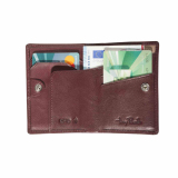 Minigeldbörse mit Münzfach Portemonnaie Tony Perotti Vegetale RFID Bordeaux