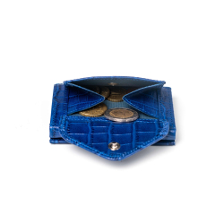 Exentri Multiwallet mit Münzfach Caiman Blue Portemonnaie RFID Slim Wallet Blau