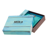 MIKA kleine Damengeldbörse Türkis-Grau Vintage Leder Miniportemonnaie 42185