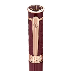 Davidoff Kugelschreiber Zino Rotgold lackiert Dunkelrot 22870 Ballpoint Luxus