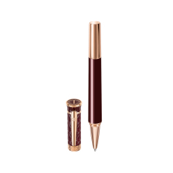 Davidoff Tintenroller Zino Rotgold Rosé lackiert Dunkelrot 22871 Rollerball Pen