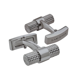 Manschettenknöpfe Davidoff Paris 23031 Messing Platiert Gun Metal Cufflinks Rund