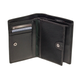 Leder Geldbörse Strellson Carter Billfold V8 Schwarz Portemonnaie RFID Schutz