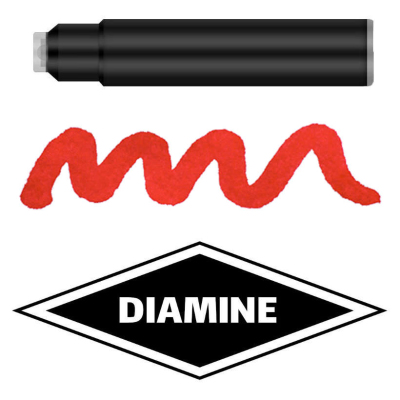 Diamine Standard Patronen Füller Füllfederhalter 4001 Tinte DIA563 Passion Red