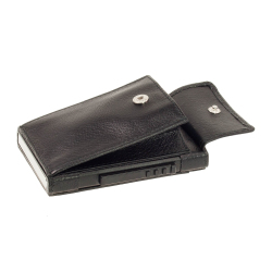 Mini Geldbörse Alubox Münzfach Picard Buddy Schwarz Cardprotector RFID Wallet