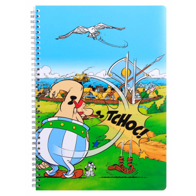 Asterix DIN A4 Spiralbuch Clairefontaine 50 Blatt liniert mit Rand, Tchoc
