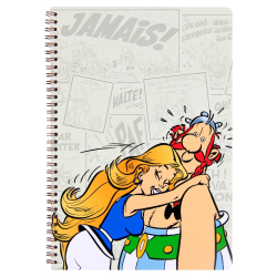 Asterix Spiralbuch DIN A4 Clairefontaine 50 Blatt liniert Motiv Obelix & Falbala