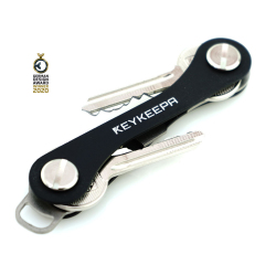 Keykeepa Schlüsselorganizer Classic Black Aluminium...