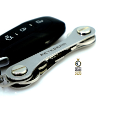 Keykeepa Schlüsselorganizer Classic Steel für 12 Schlüssel Schwarz Edelstahl