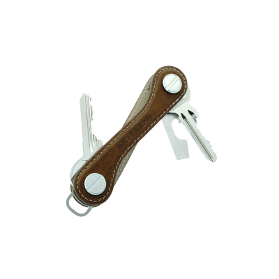 Keykeepa Schlüsselorganizer Cognac Brown Leder  für 12 Schlüssel Schlüsseletui