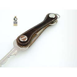 Keykeepa Schlüsselorganizer Whiskey Brown Leder  für 12 Schlüssel Schlüsseletui