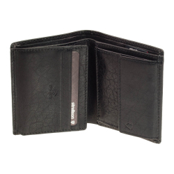 kleine Geldbörse Strellson Jefferson Q6 Leder Miniportemonnaie Schwarz RFID